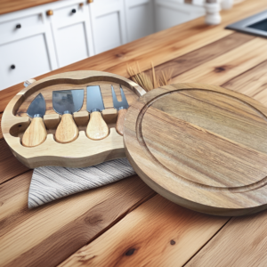Personalized Acacia Cheese Board & Serving Set
