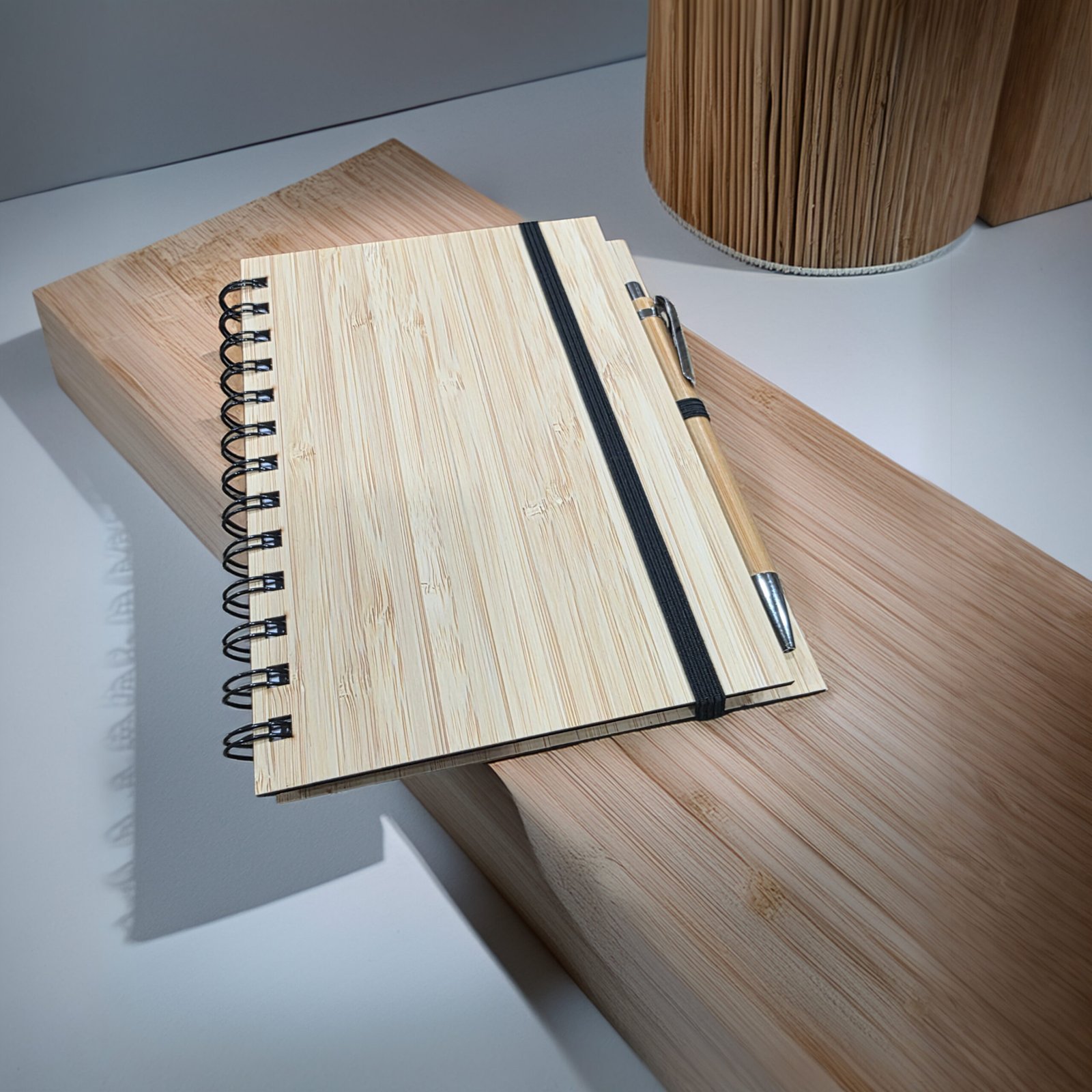 Personalized Bamboo Notebook & Pen Set