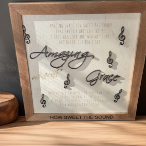 Amazing Grace Layered Hymn Plaque