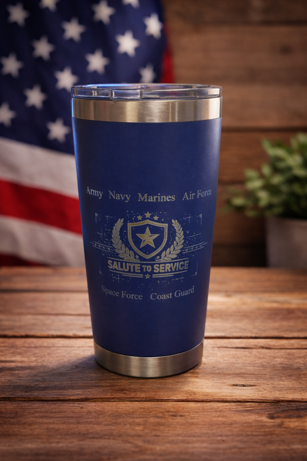 Salute to Service Engraved Tumbler - Image 2
